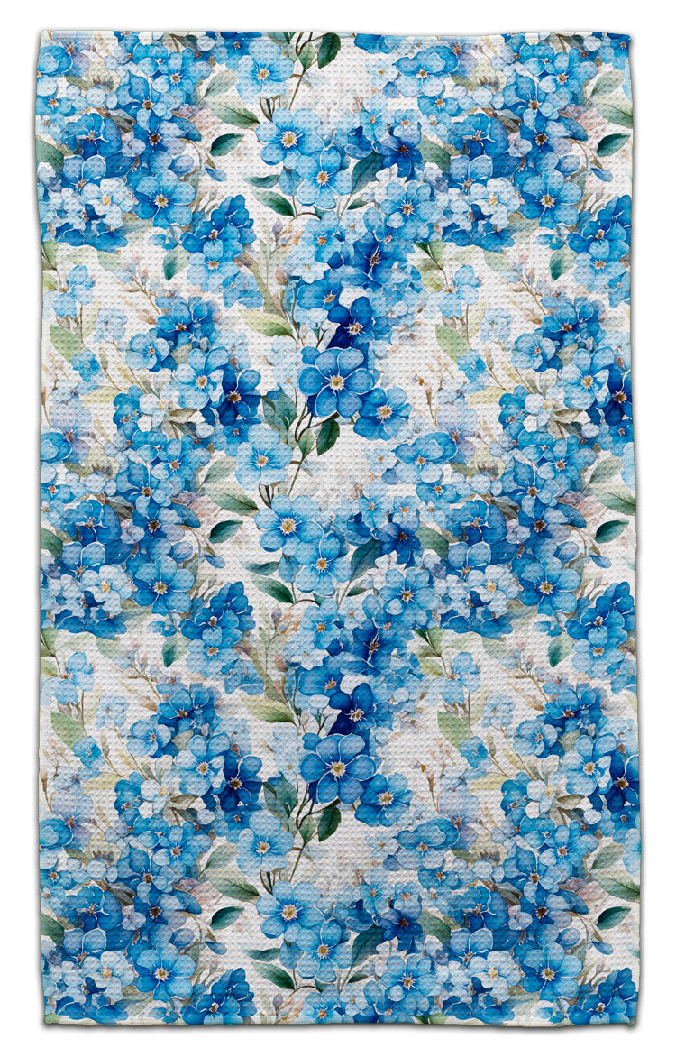 Blue Forget Me Nots Eco-Friendly Towel