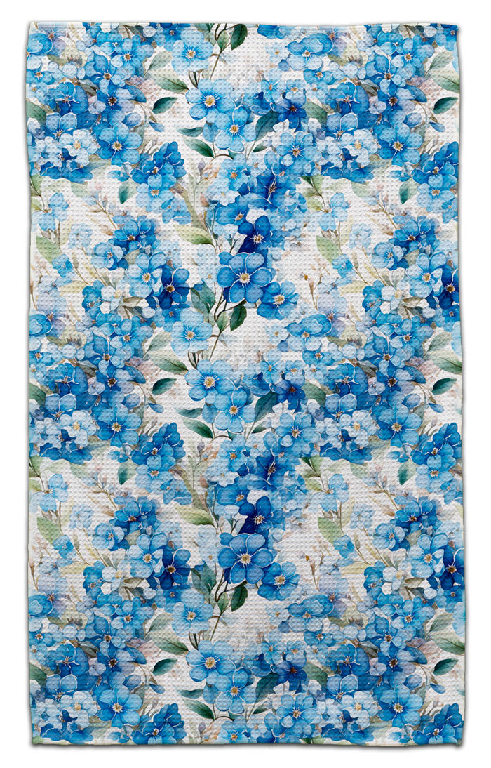 Blue Forget Me Nots Eco-Friendly Towel