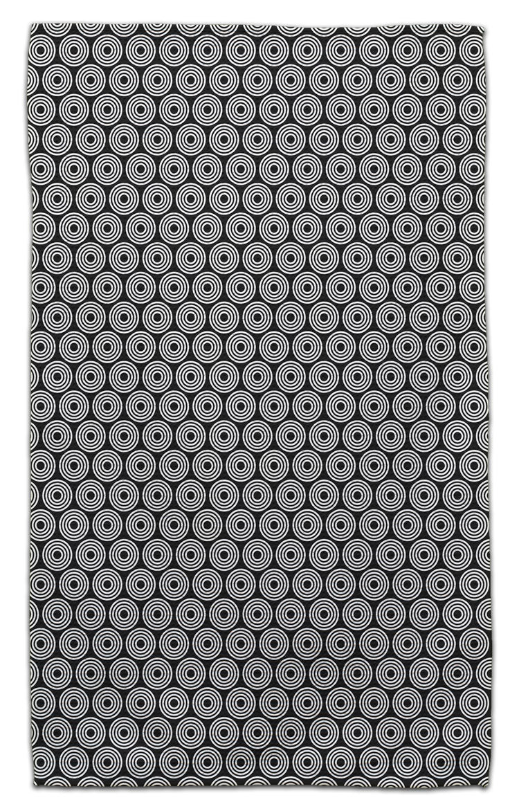 Black and White Bullseyes Eco-Friendly Towel