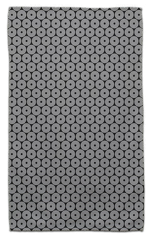 Black and White Bullseyes Eco-Friendly Towel