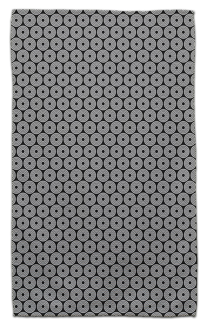 Black and White Bullseyes Eco-Friendly Towel
