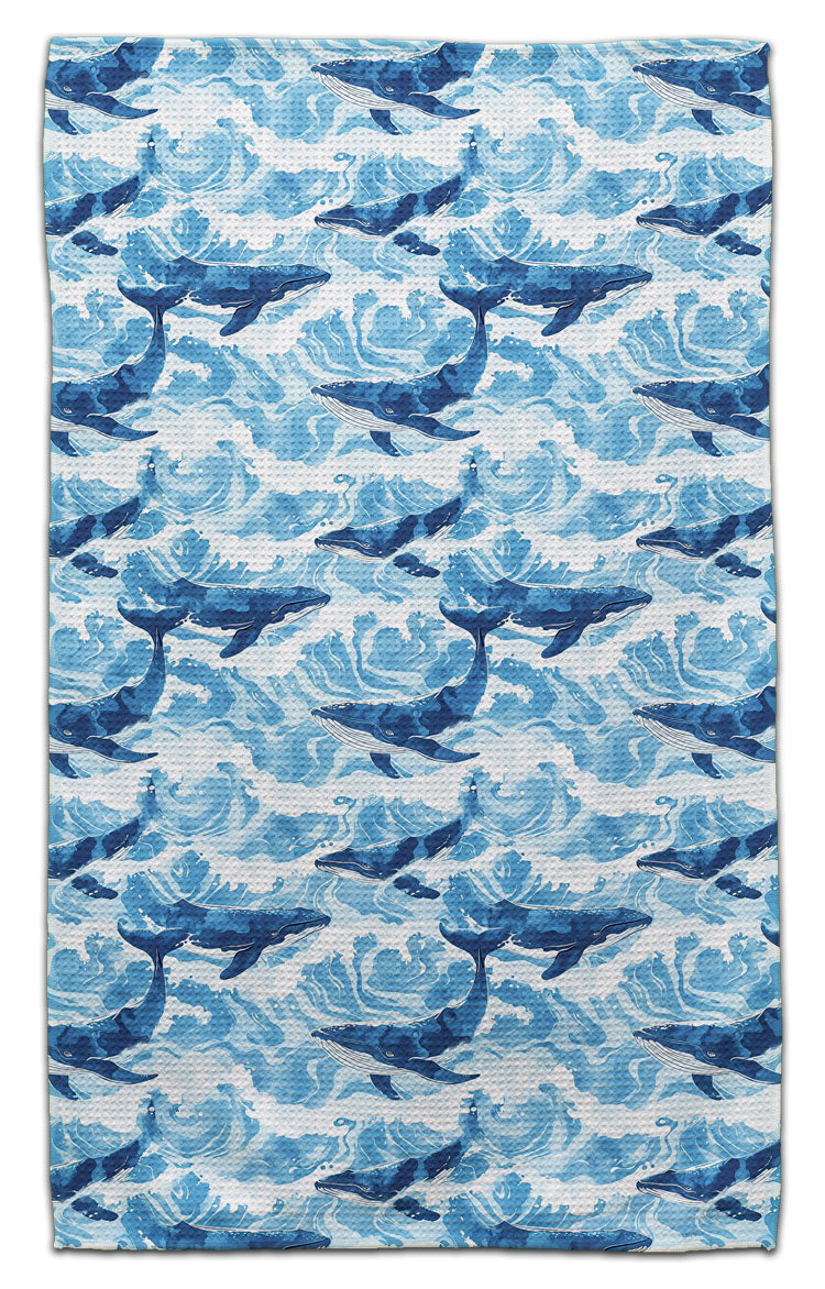 Whale in Waves Eco-Friendly Towel