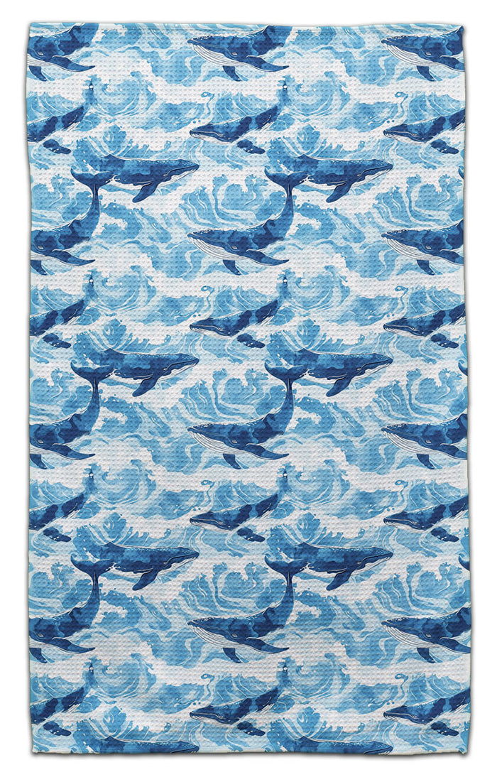 Whale in Waves Eco-Friendly Towel