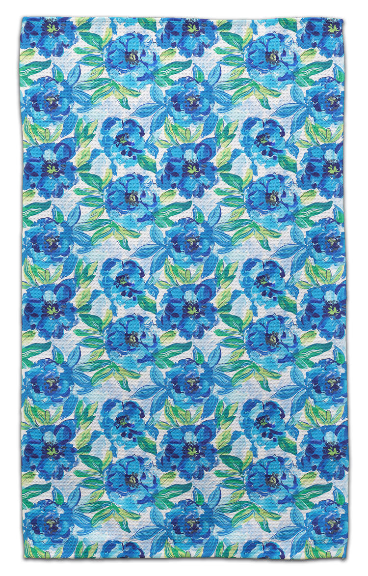 All Blue Flowers Eco-Friendly Towel - CJ Bella Co.