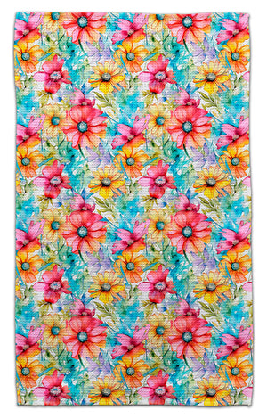 Bright Garden Flowers Eco-Friendly Towel