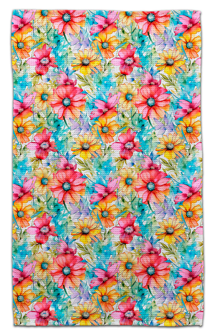 Bright Garden Flowers Eco-Friendly Towel