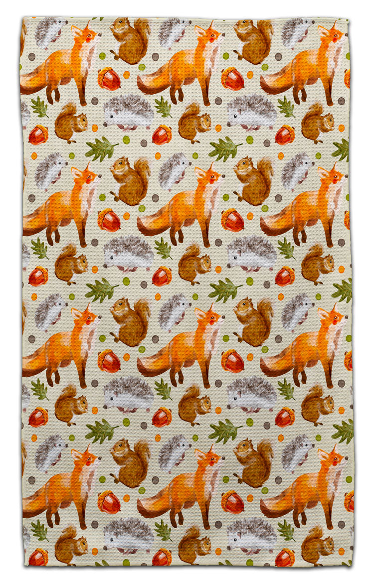 Fox, Squirrel & Hedgehog Eco-Friendly Towel