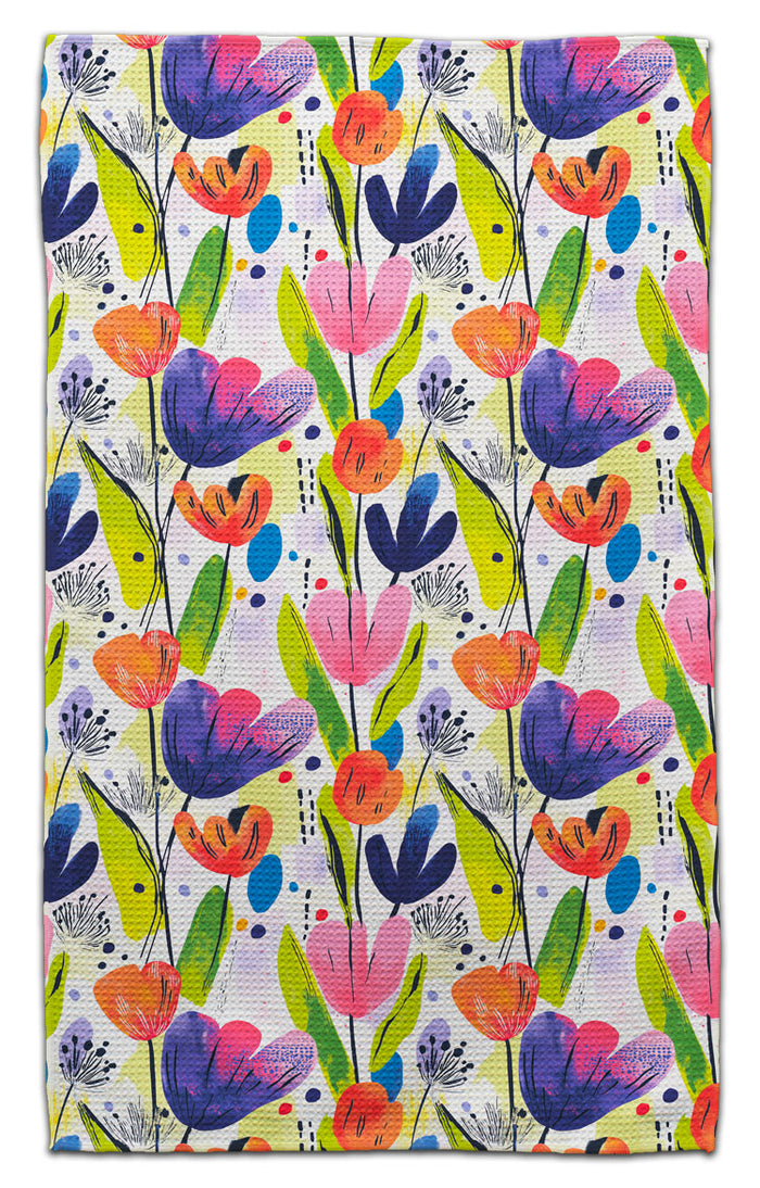 Tulip Large Print Eco-Friendly Towel