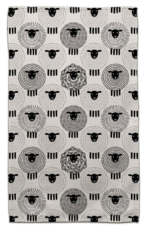 Black and White Sheep Eco-Friendly Towel