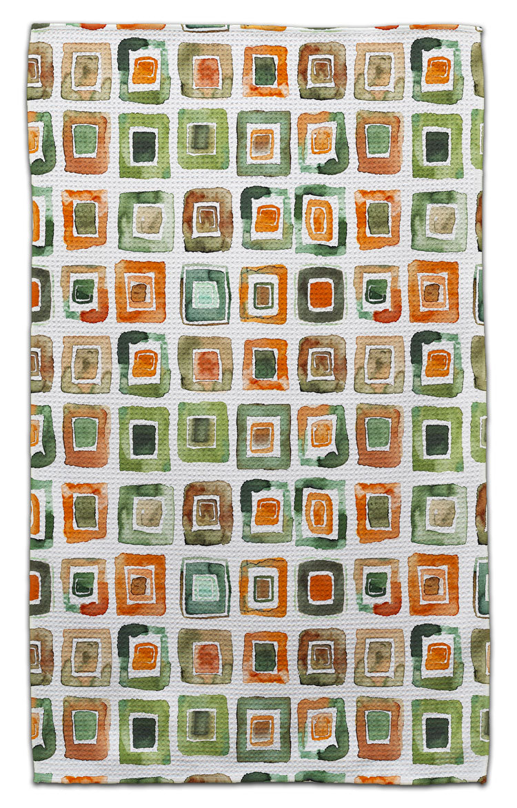 Water Color Squares in Saquares Eco-Friendly Towel