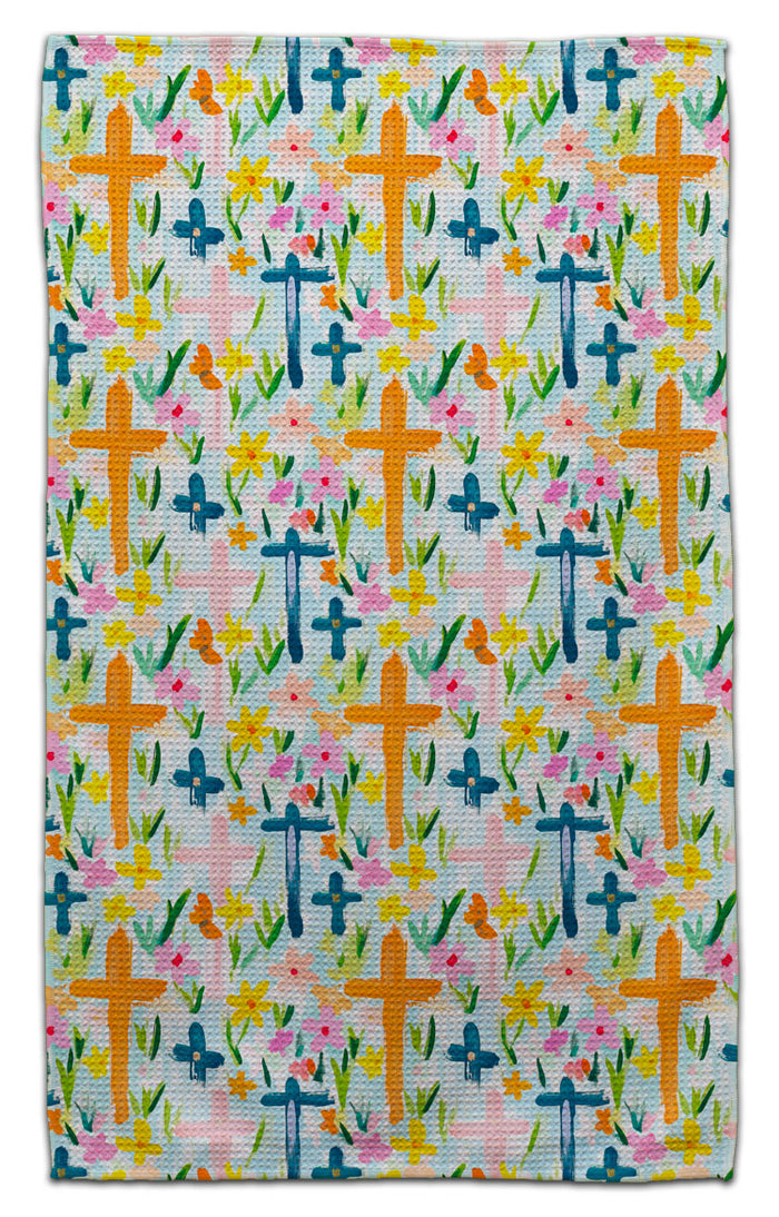 Crosses and Flowers Eco-Friendly Towel