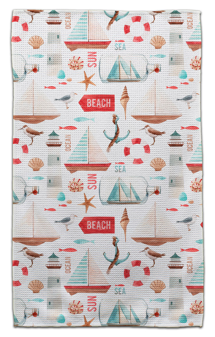 Nautical Collage Eco-Friendly Towel