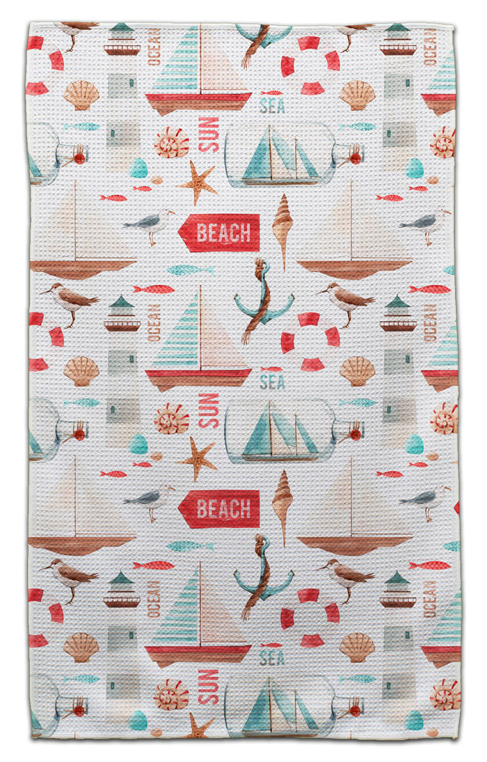 Nautical Collage Eco-Friendly Towel