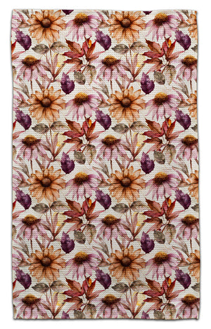 Purple Leaves and Asters Eco-Friendly Towel