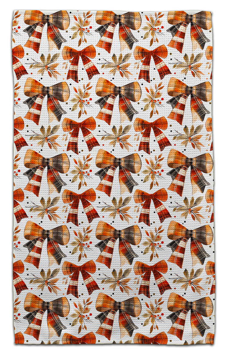 Plaid Bows Eco-Friendly Towel