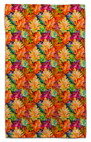 Tri-Color Oak Leaves Eco-Friendly Towel