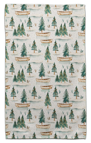 Canoes and Pine Trees Eco-Friendly Towel