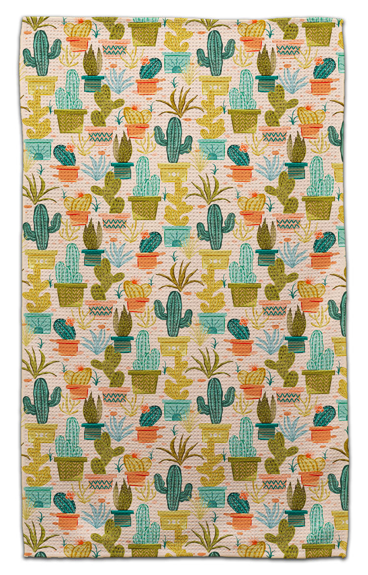 Multi Color Cacti Eco-Friendly Towel