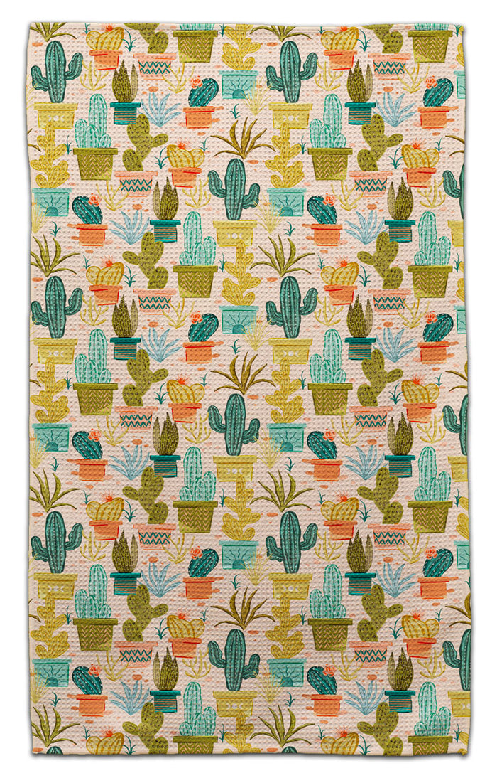 Multi Color Cacti Eco-Friendly Towel