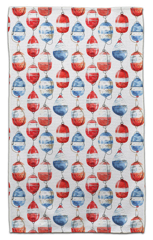 Red & Blue Bobbers Eco-Friendly Towel