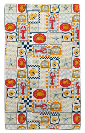 Lobster & Crab Quilt Eco-Friendly Towel