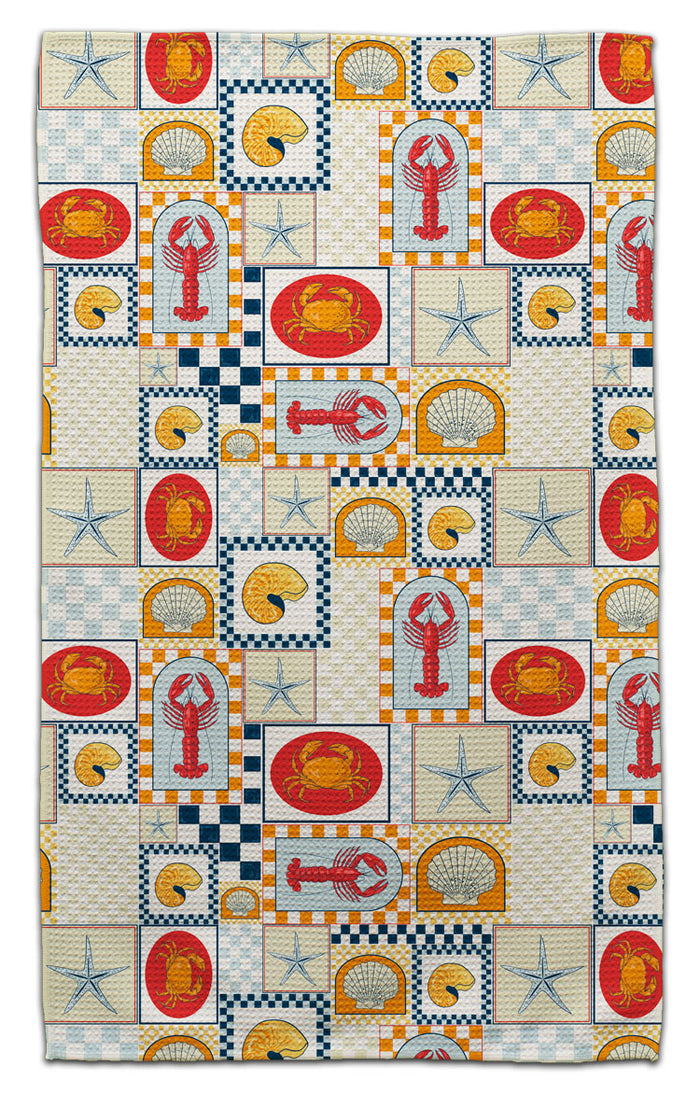 Lobster & Crab Quilt Eco-Friendly Towel