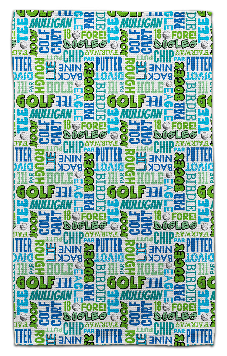 Golfing Words Eco-Friendly Towel