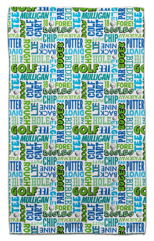 Golfing Words Eco-Friendly Towel