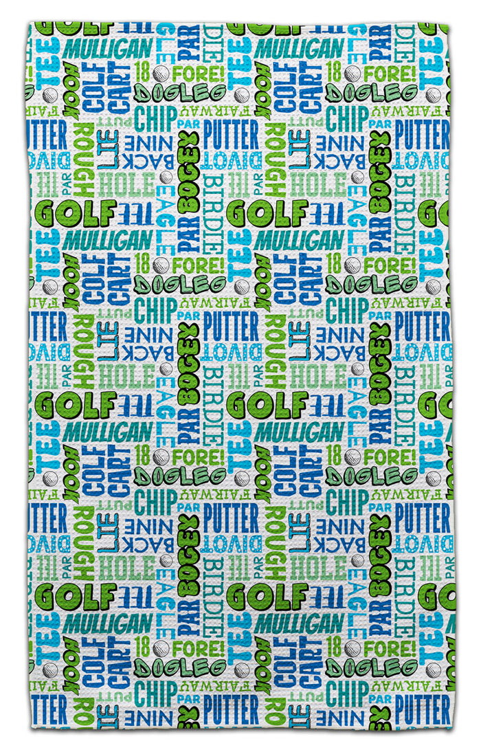 Golfing Words Eco-Friendly Towel