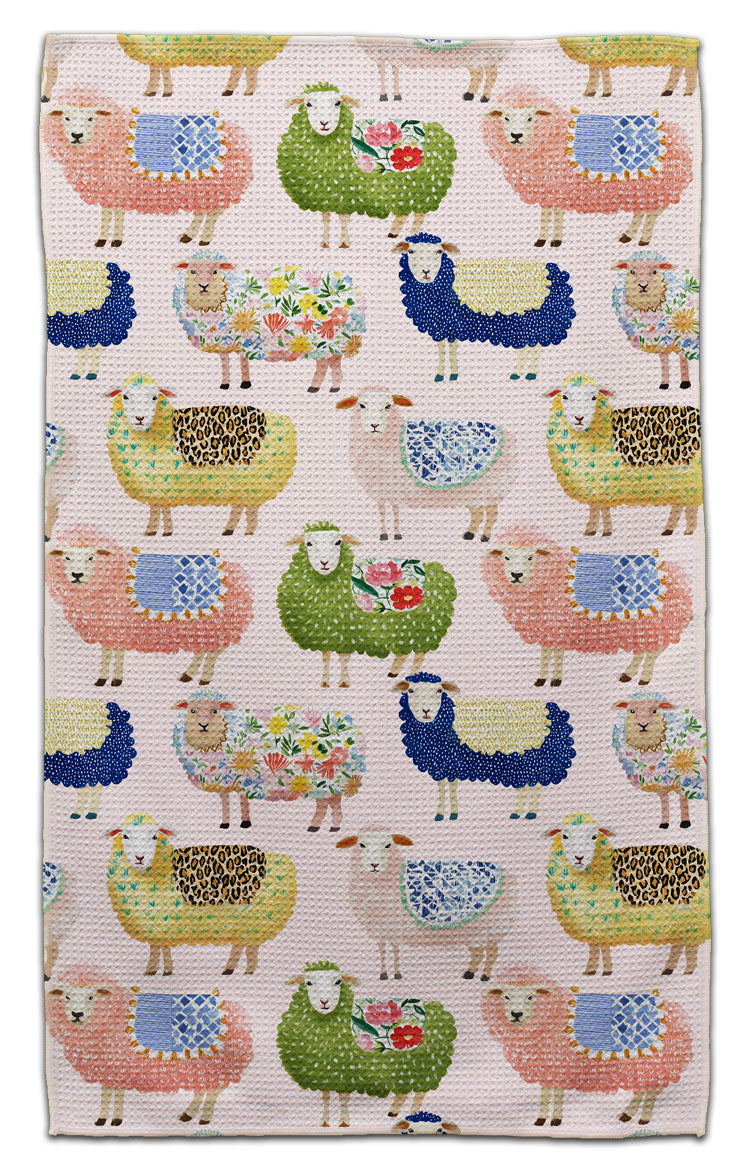 Folk Art Sheep Eco-Friendly Towel