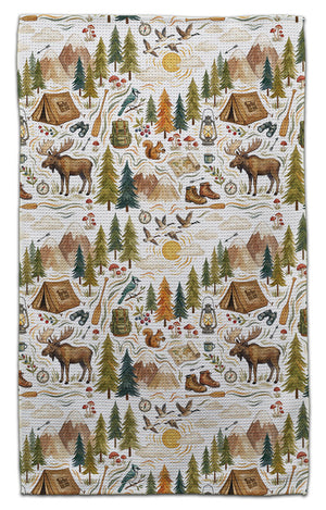 Watercolor Woodland Camping Eco-Friendly Towel