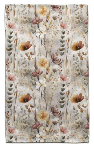 Watercolor Fall Boho Flowers Eco-Friendly Towel - CJ Bella Co.