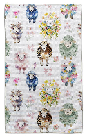 Floral Sheep Eco-Friendly Towel