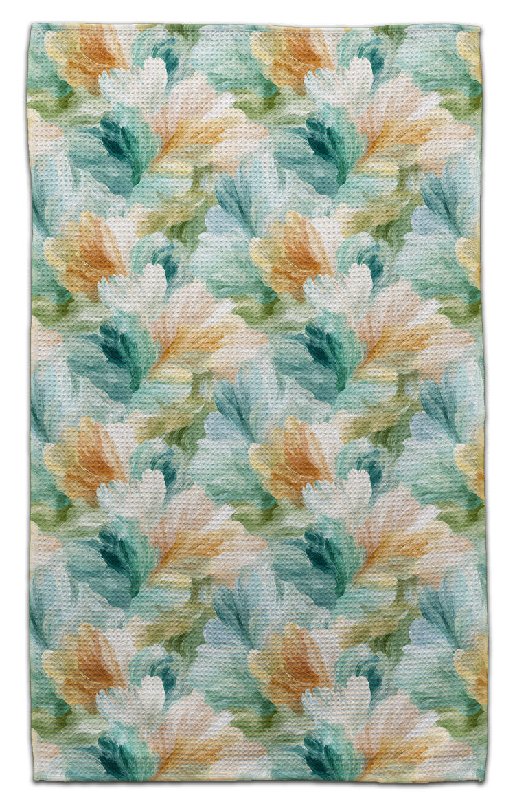Green & Gold Wide Brush Strokes Eco-Friendly Towel