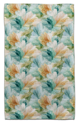 Green & Gold Wide Brush Strokes Eco-Friendly Towel