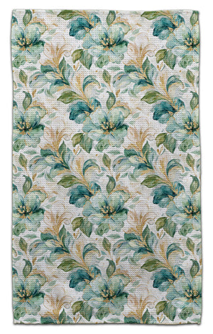 Green & Gold Lilies Eco-Friendly Towel