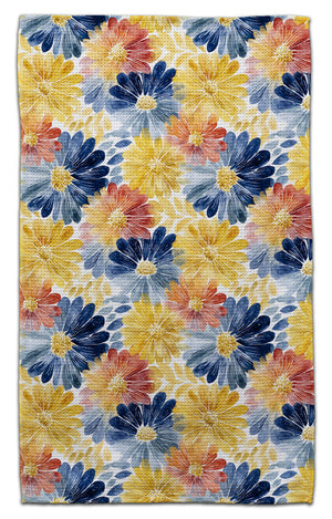 Blue and Gold Asters Eco-Friendly Towel