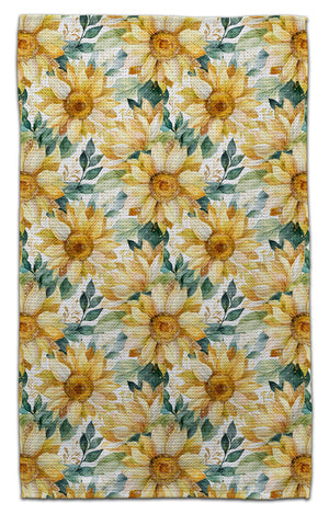 Sunflowers with Leaves Eco-Friendly Towel