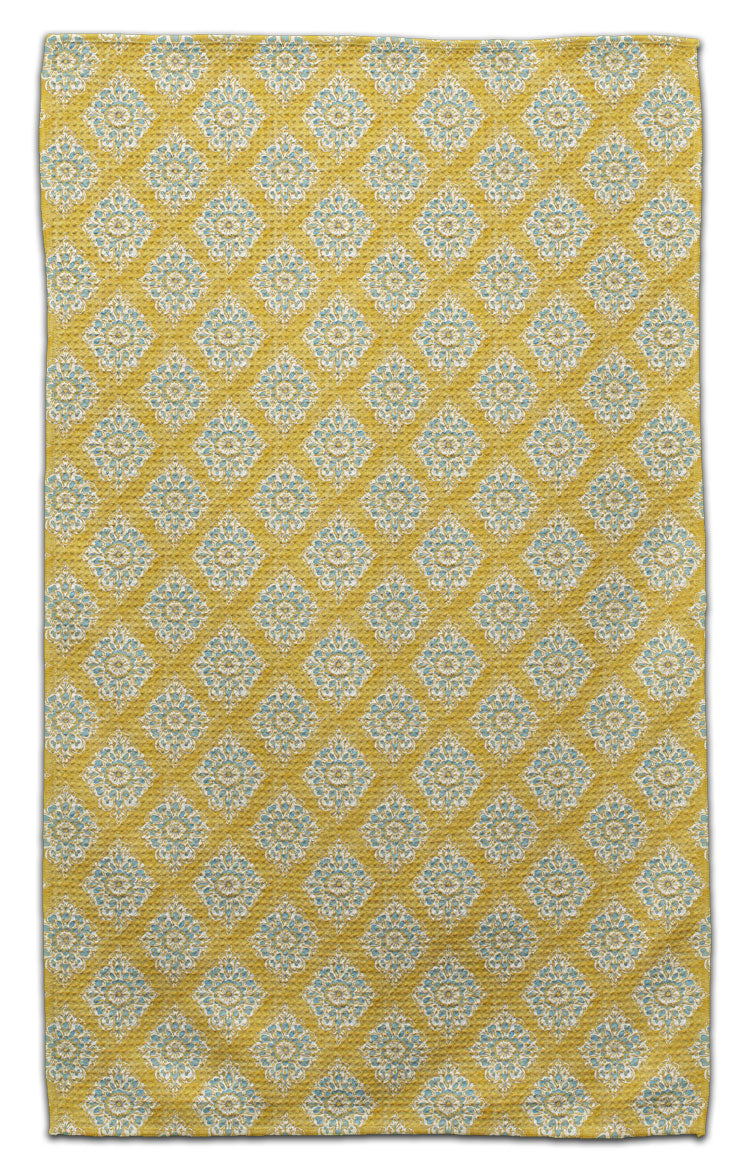 Boho Diagonal Mustard Eco-Friendly Towel