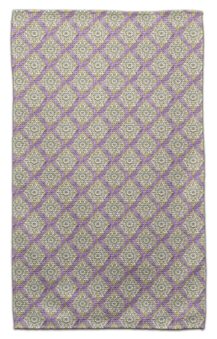 Boho Diagonal Purple Eco-Friendly Towel
