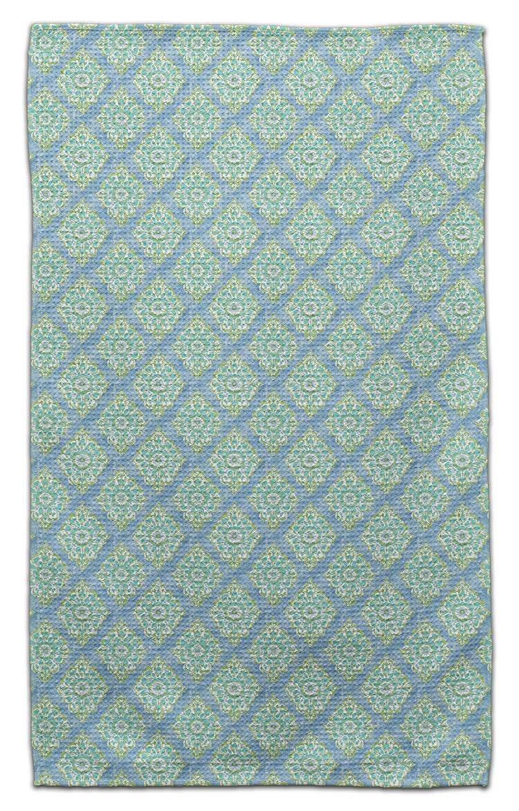 Boho Diagonal Blue Eco-Friendly Towel