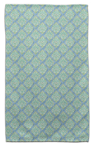 Boho Diagonal Blue Eco-Friendly Towel