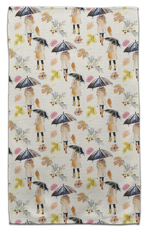 Woman with Umbrella Eco-Friendly Towel