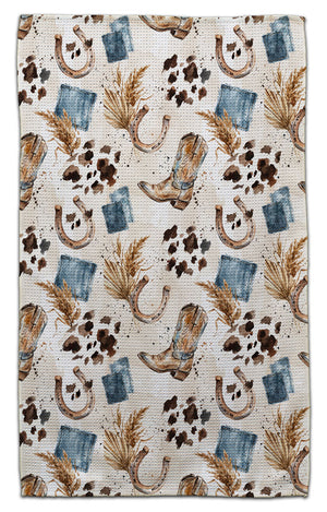 Cowboy Boots & Horseshoes Eco-Friendly Towel