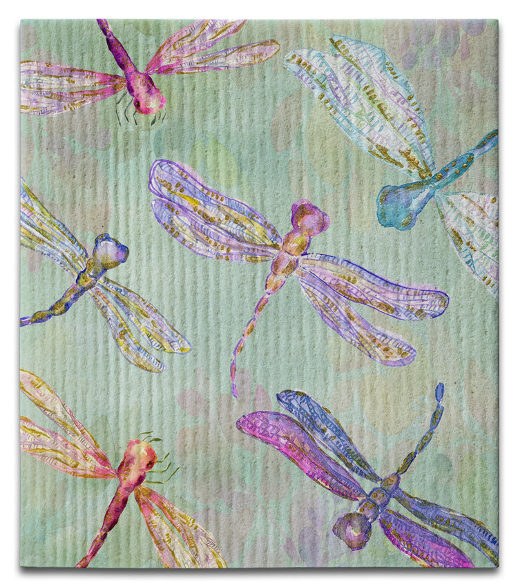 Dragonfly Multi-Color Dishcloth - CJ Bella Co.