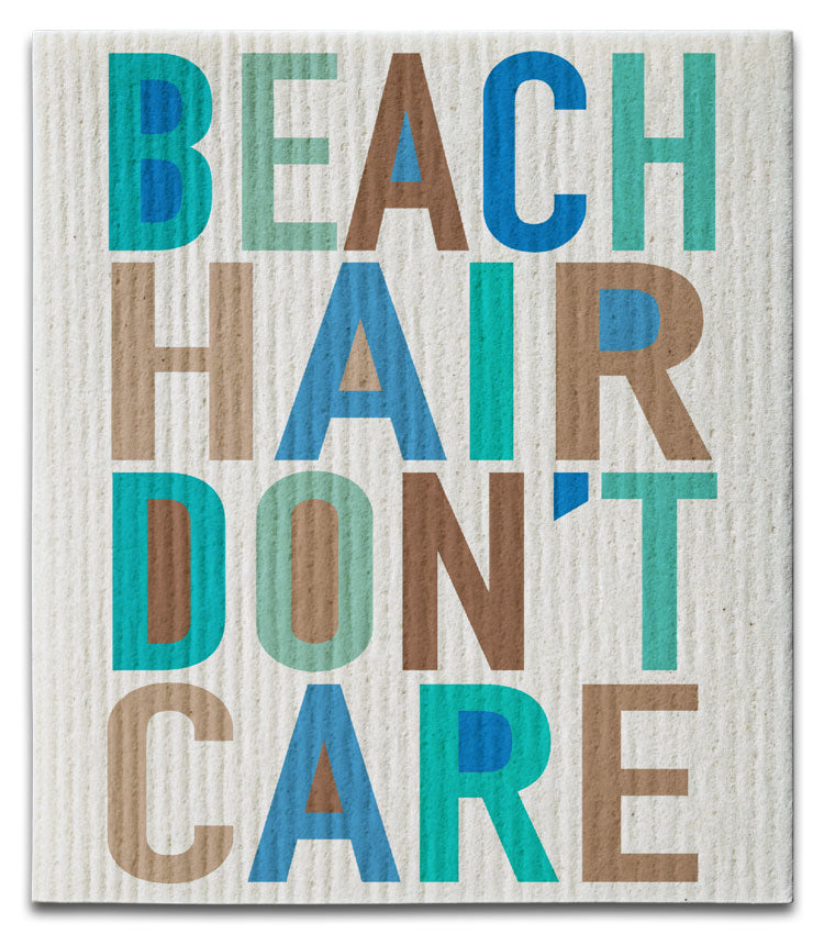 Beach Hair Don't Care Dishcloth