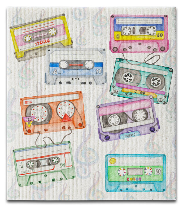 Cassette Tapes Dishcloth