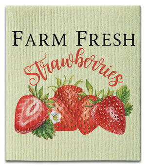 Farm Fresh Strawberries Dishcloth