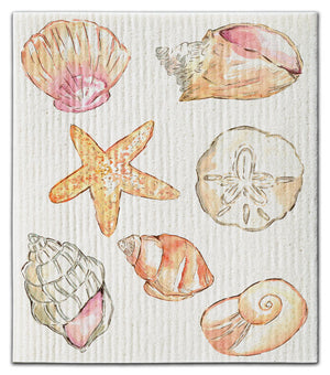 Shells Neutral (7) Dishcloth