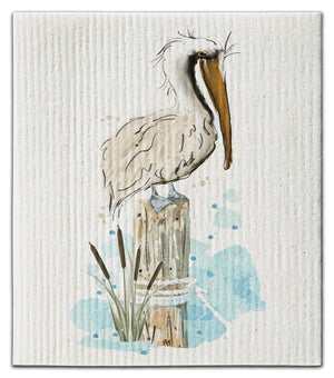 Pelican on Pillar Dishcloth